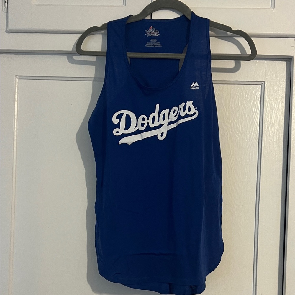 Majestic Royal Blue Dodgers Sleeveless Top